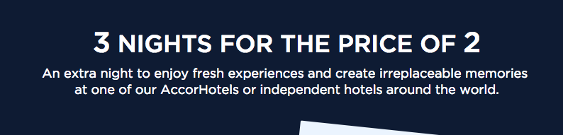 3 nights for the price of 2 with Accor Hotels