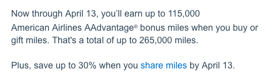 Buy American Airlines miles for 1.8¢