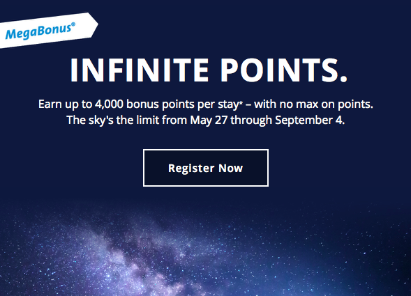 Marriott's Mega Bonus gives you "Infinite Points"