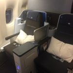 a seat and a pillow on a plane