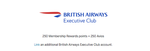 Amex transfer to British Airways is back to 1:1