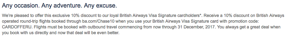 Chase British Airways Credit Card