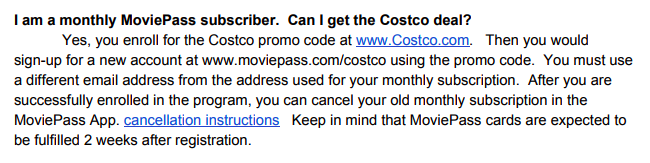Costco offers MoviePass + Fandor for $89.99 for the year