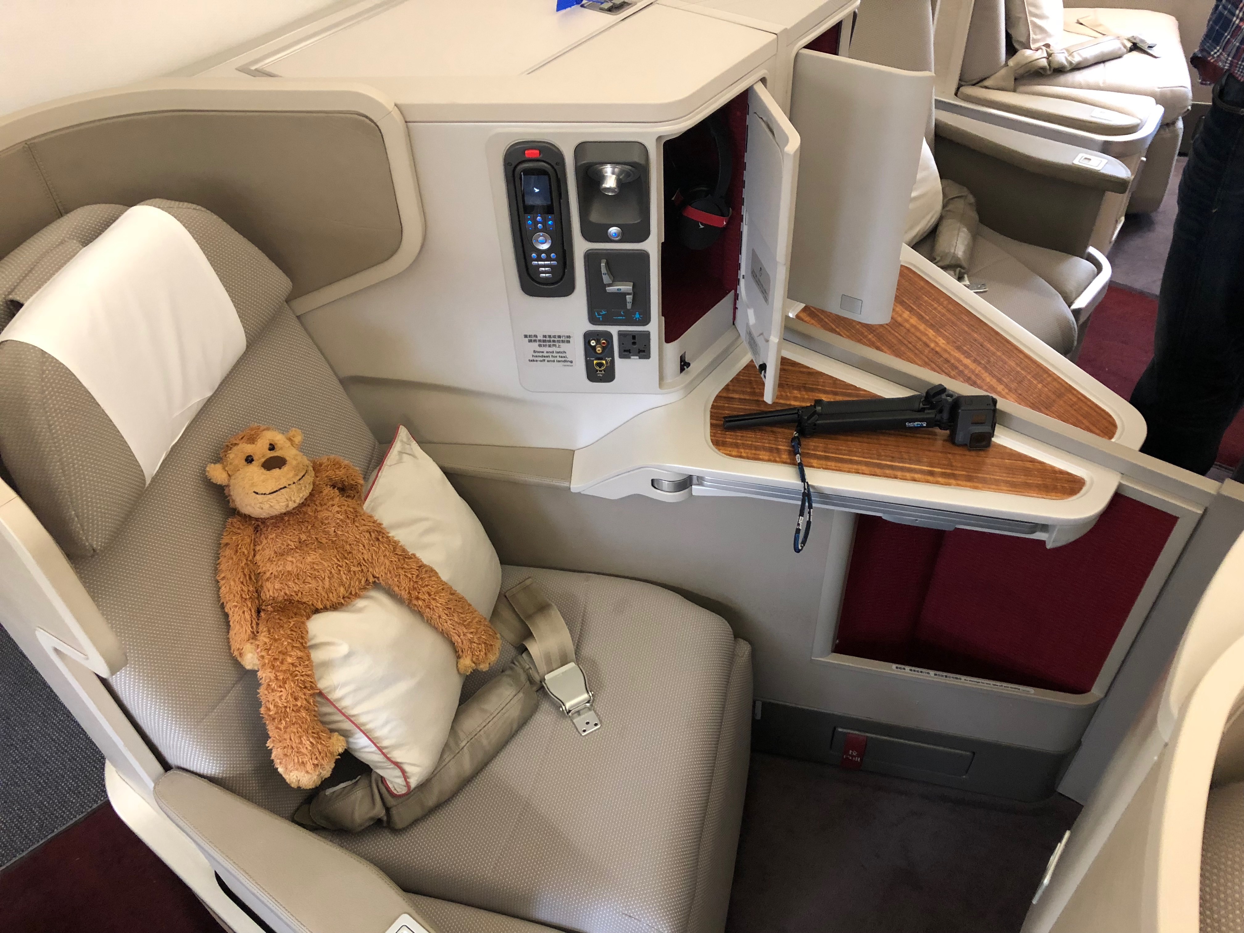 a stuffed animal on a seat