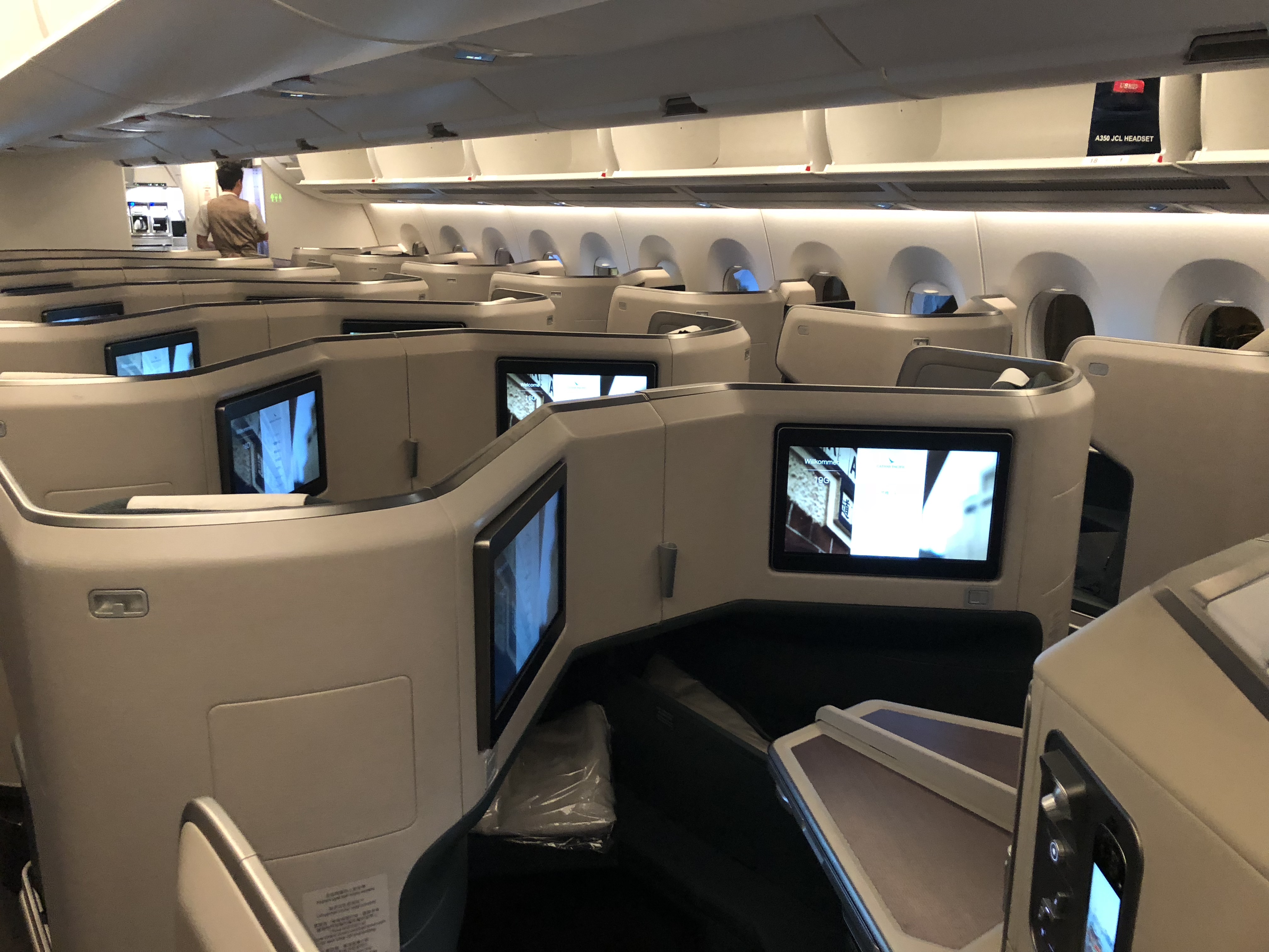 Cathay Pacific Business Class A350 Brisbane to Hong Kong