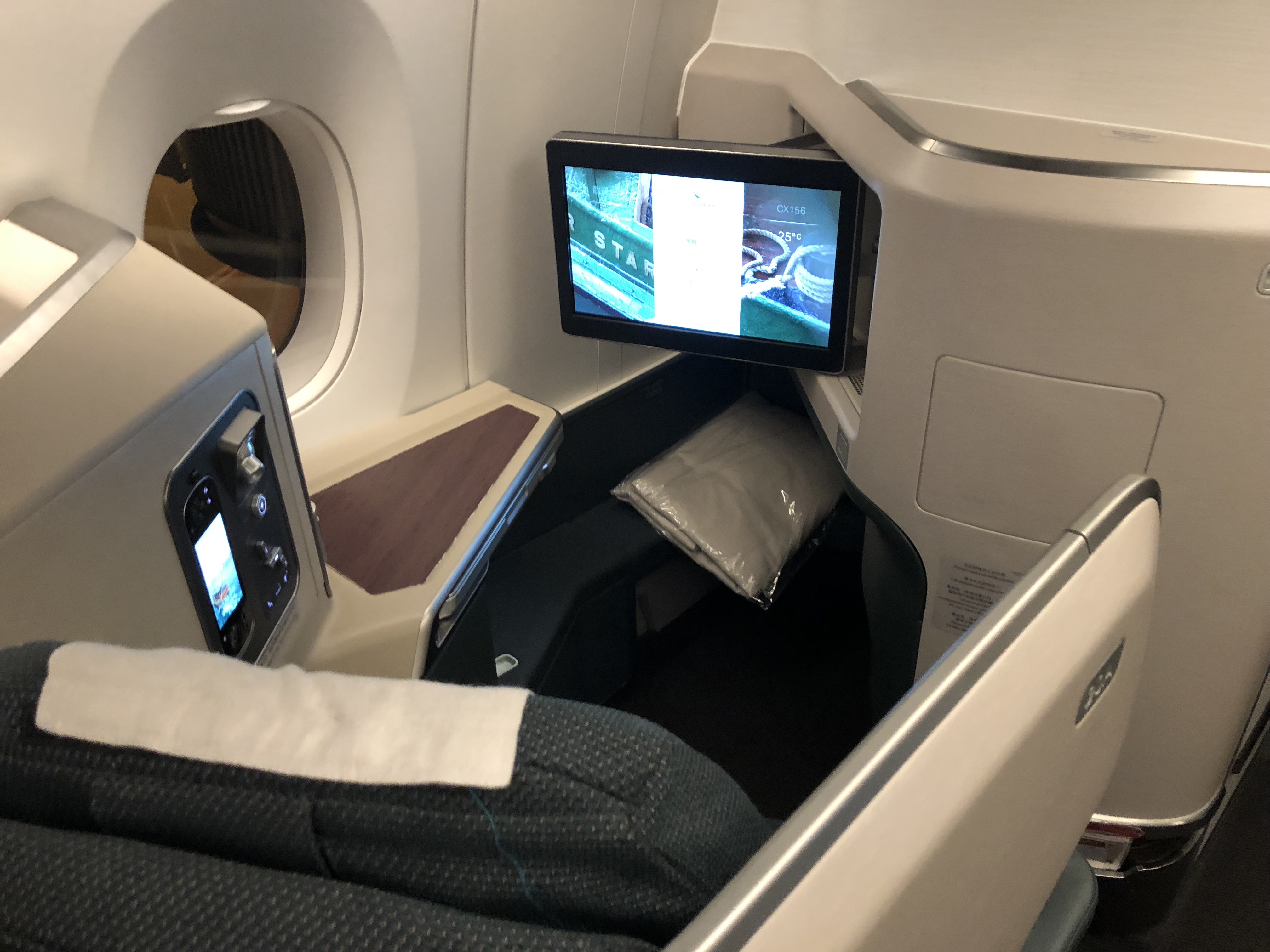 Cathay Pacific Business Class A350 Brisbane to Hong Kong
