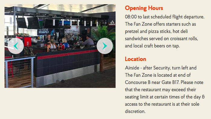 Fan Zone Indianapolis Priority Pass Lounge