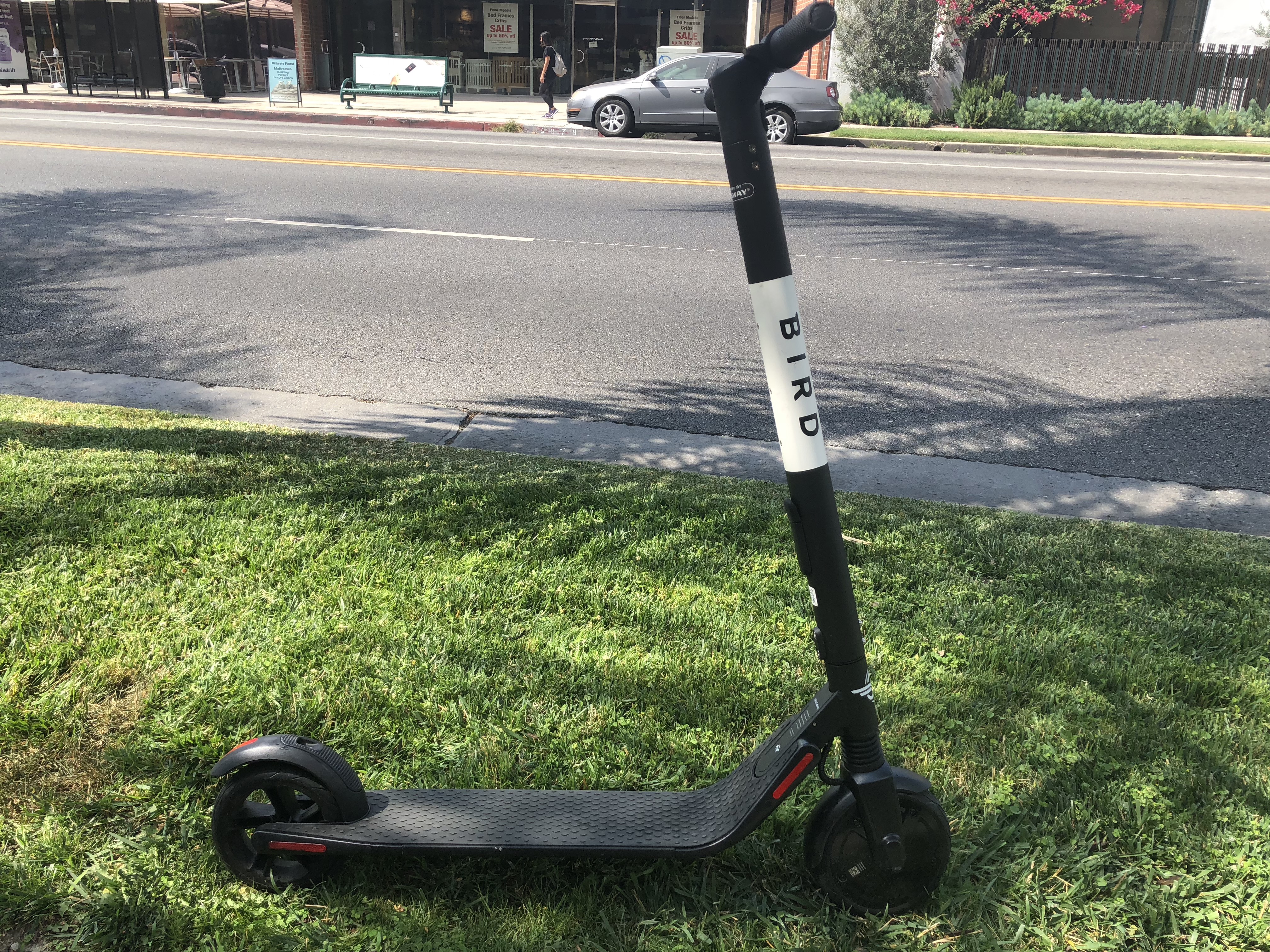 a scooter on the grass