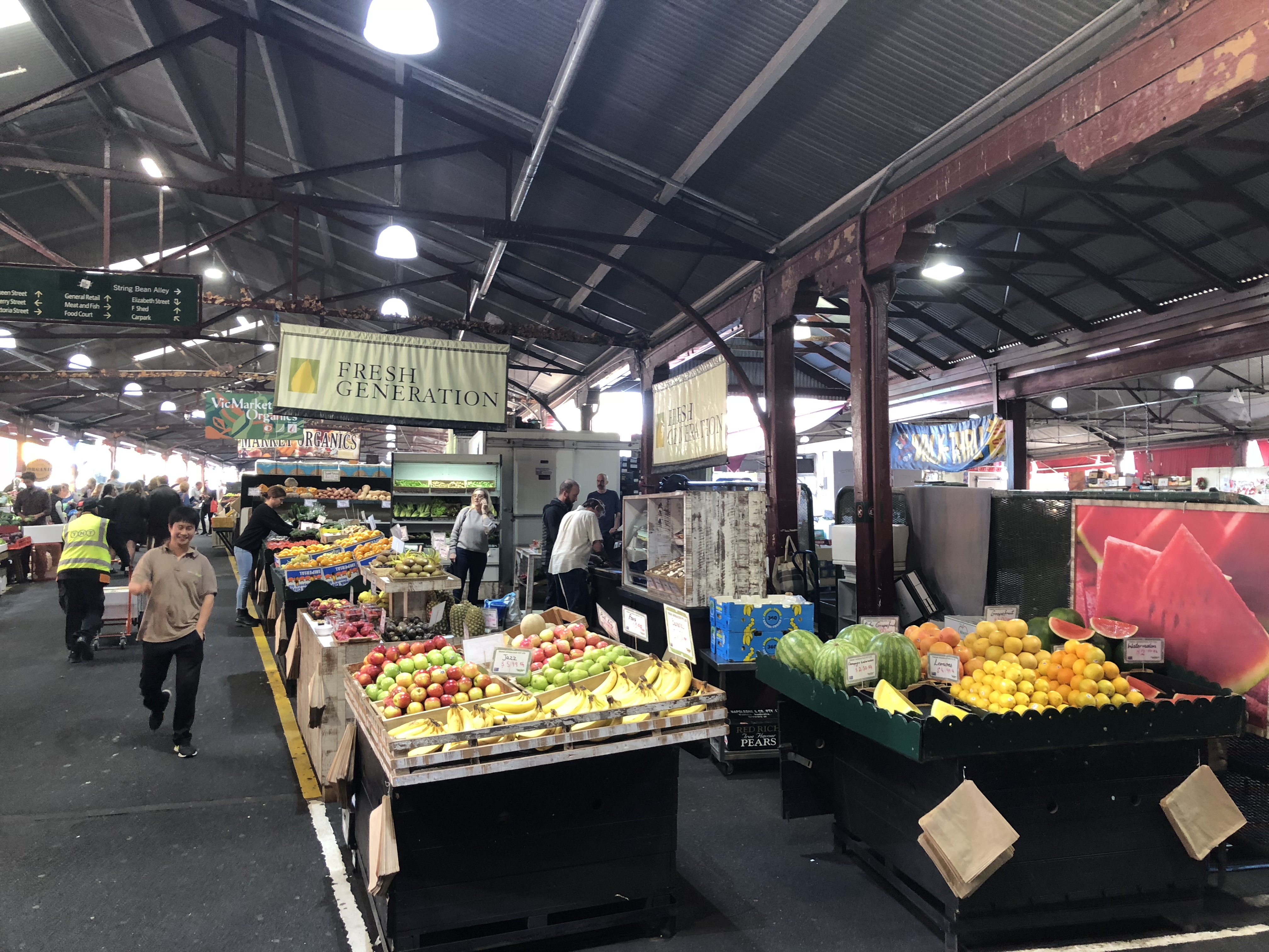 a market with many fruits and vegetables