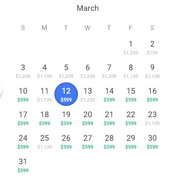 a calendar with numbers and a blue circle