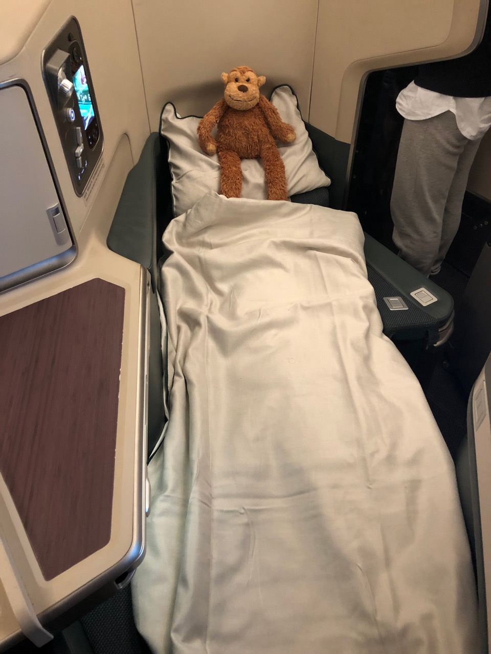 a teddy bear in a bed