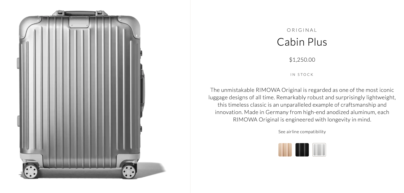 best price rimowa luggage
