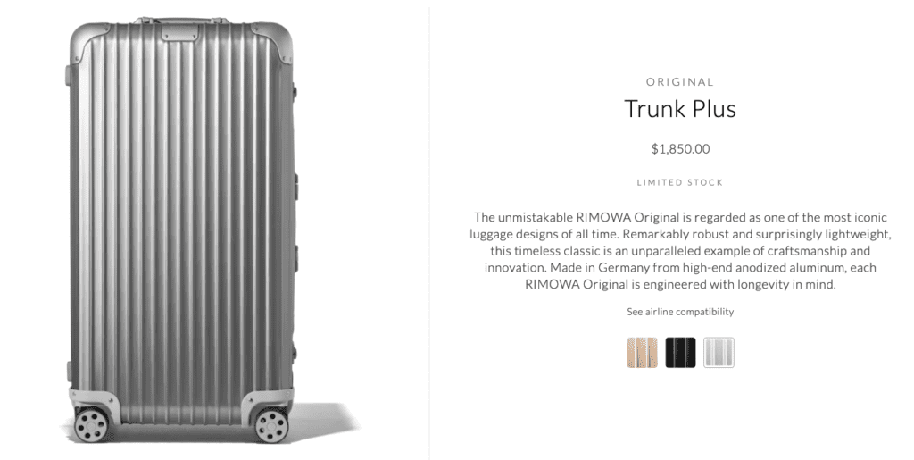best country to buy rimowa
