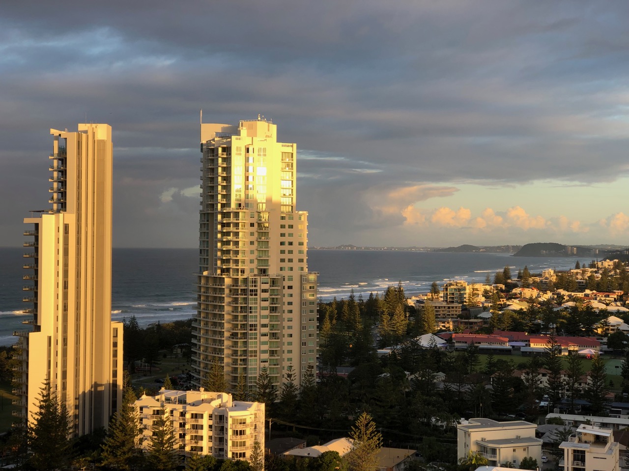 a city next to the ocean