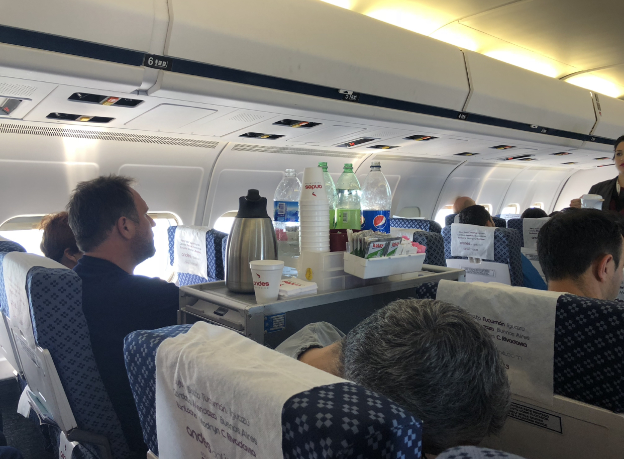 people sitting on a plane