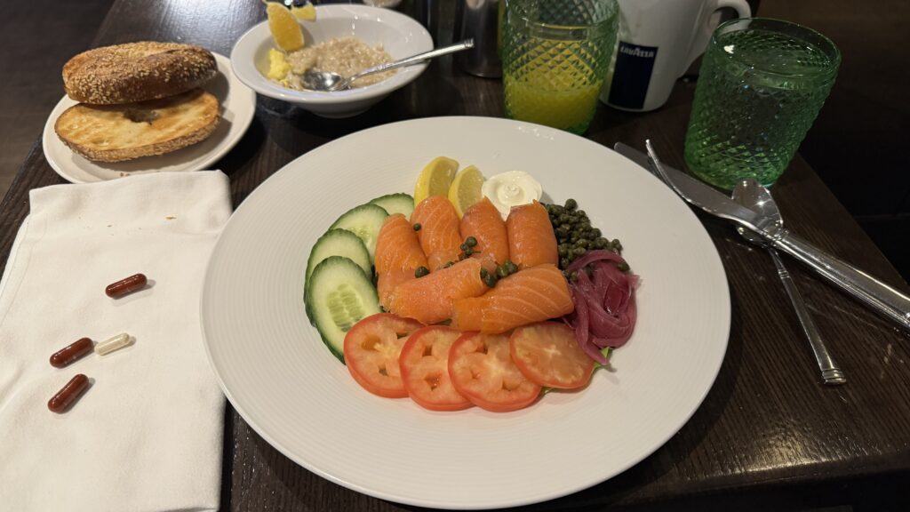 a plate of food on a table