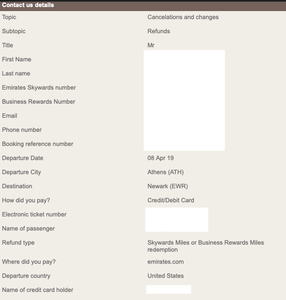a screenshot of a application form