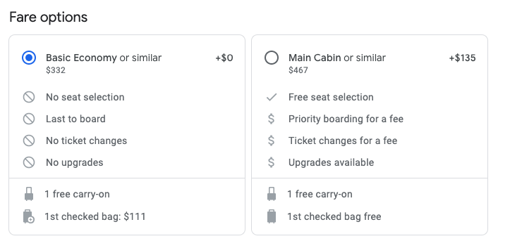 screens screenshot of a flight ticket