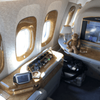 a small table with a teddy bear on it