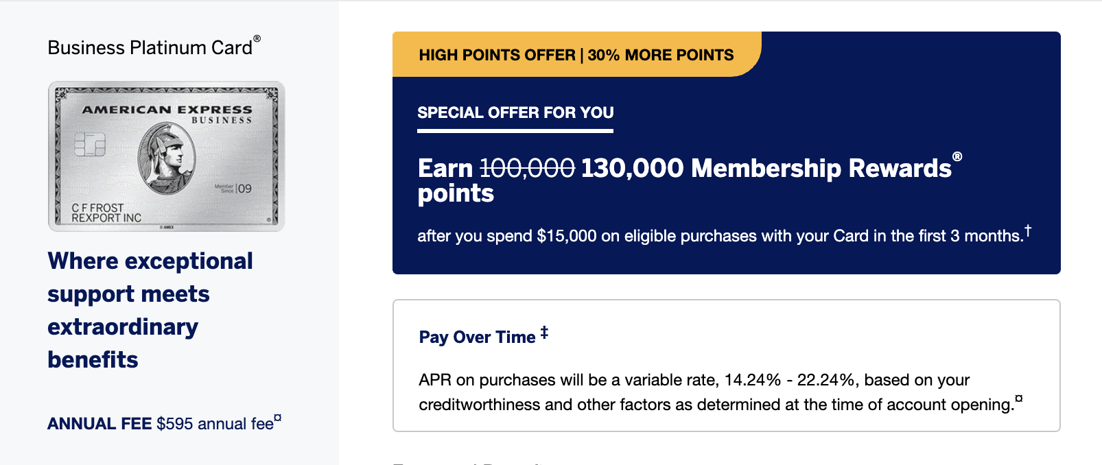 UNREAL American Express Business Platinum 130 to 150k Referral Offer ...