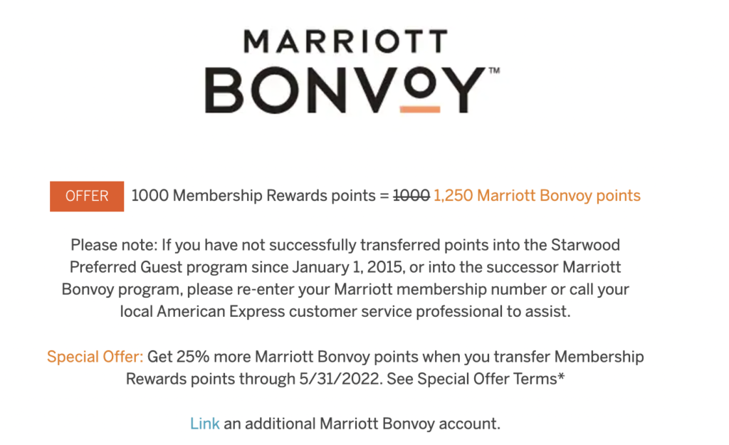 Transferring Amex Points To Marriott