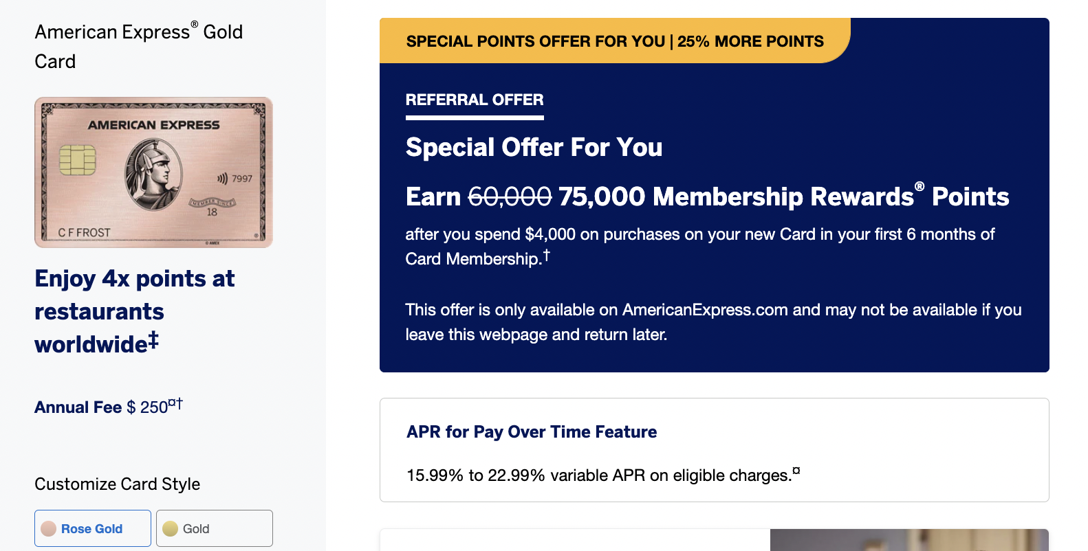 Amex Gold 75k Referral - Monkey Miles