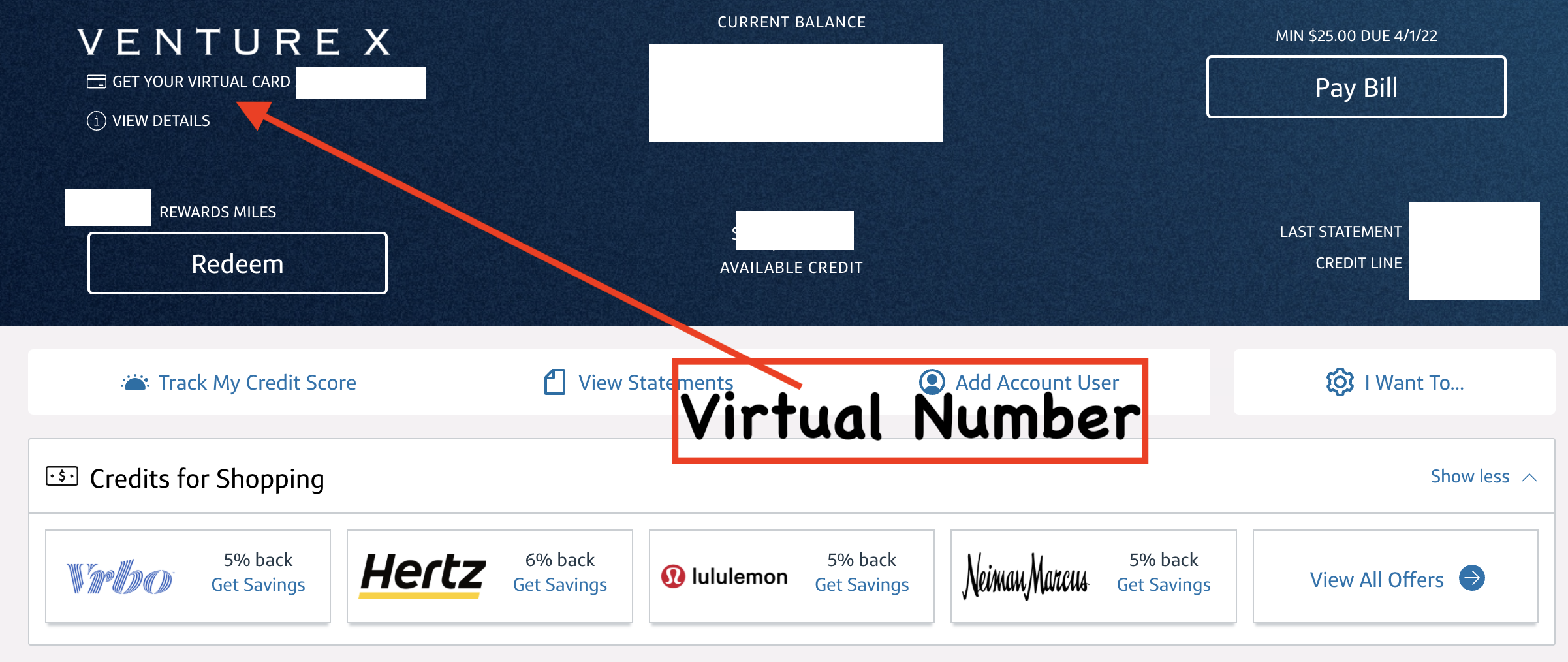 capital one virtual credit card number