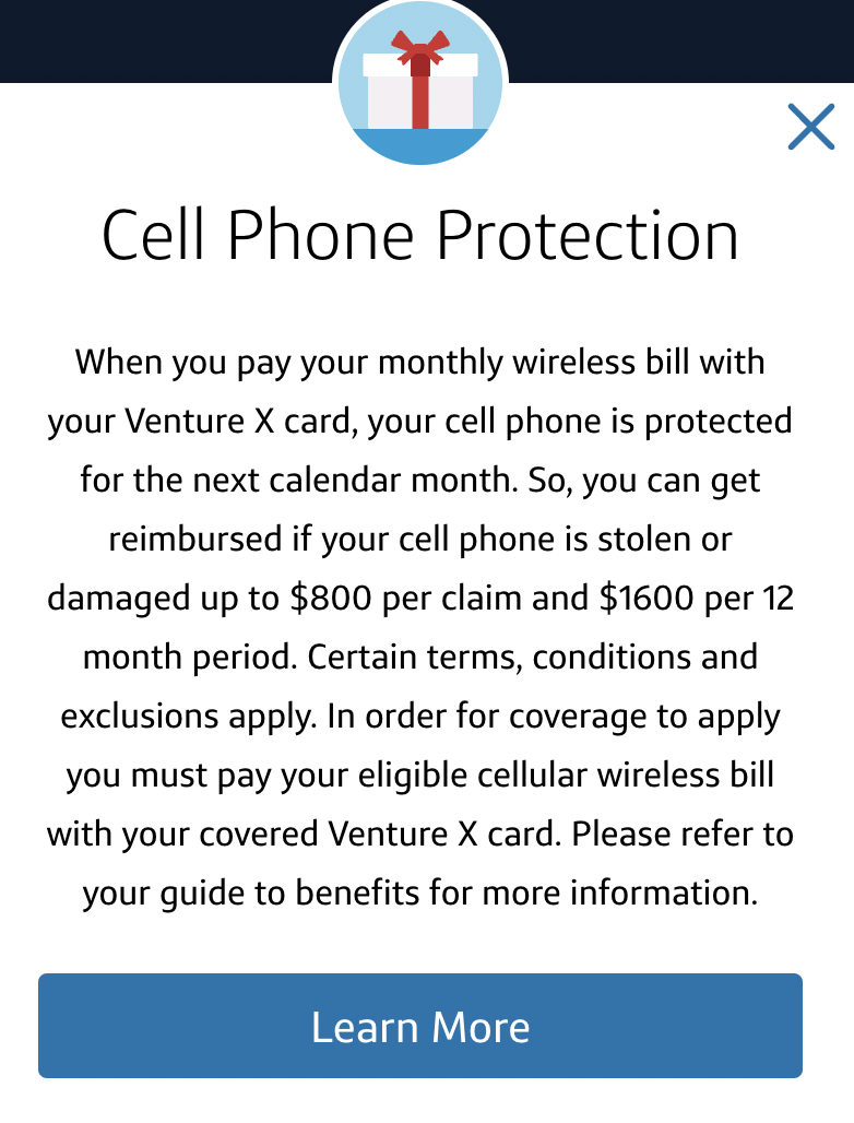 a cell phone protection message