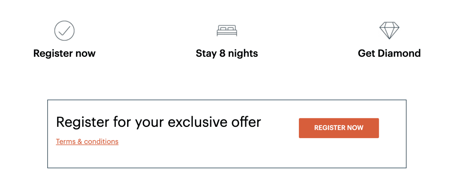 Targeted IHG One Rewards Diamond status challenge. Stay 8 nights have