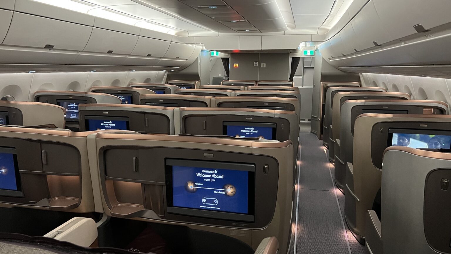 Review: Singapore Airlines Business Class A350-900 flight from Houston ...