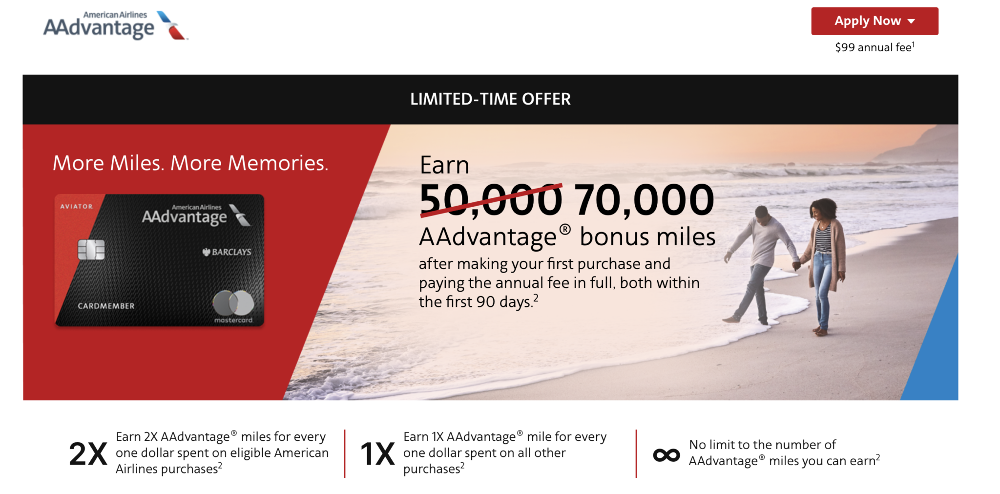 [Leave Referrals] Barclay Aviator Red 70k AA miles offer - Monkey Miles