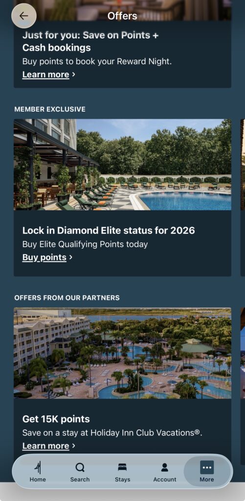 screens screenshot of a hotel