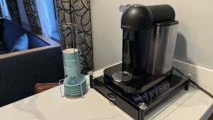 a coffee machine on a counter