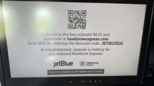 a screen with a qr code