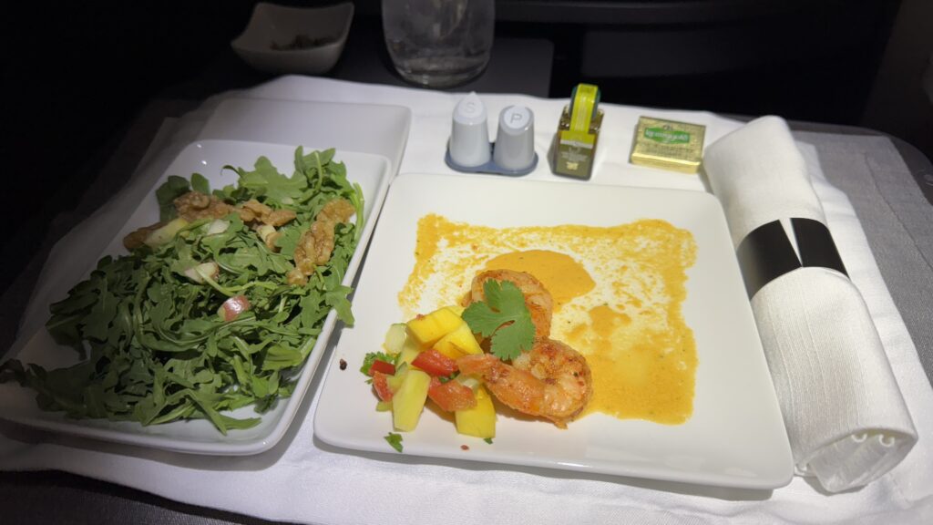 a plate of food on a table