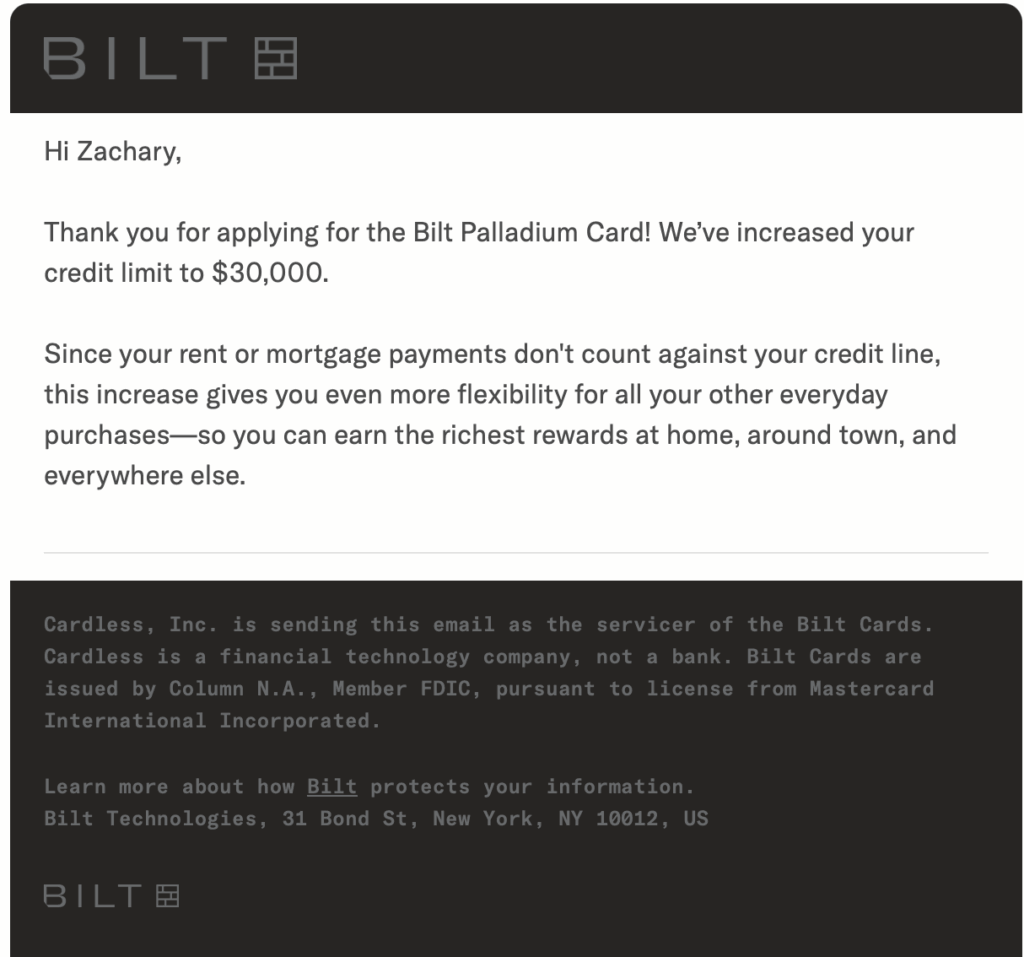 a screenshot of a credit card