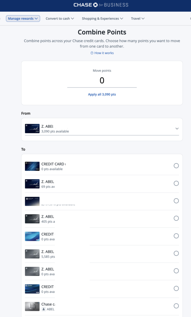 a screenshot of a credit card